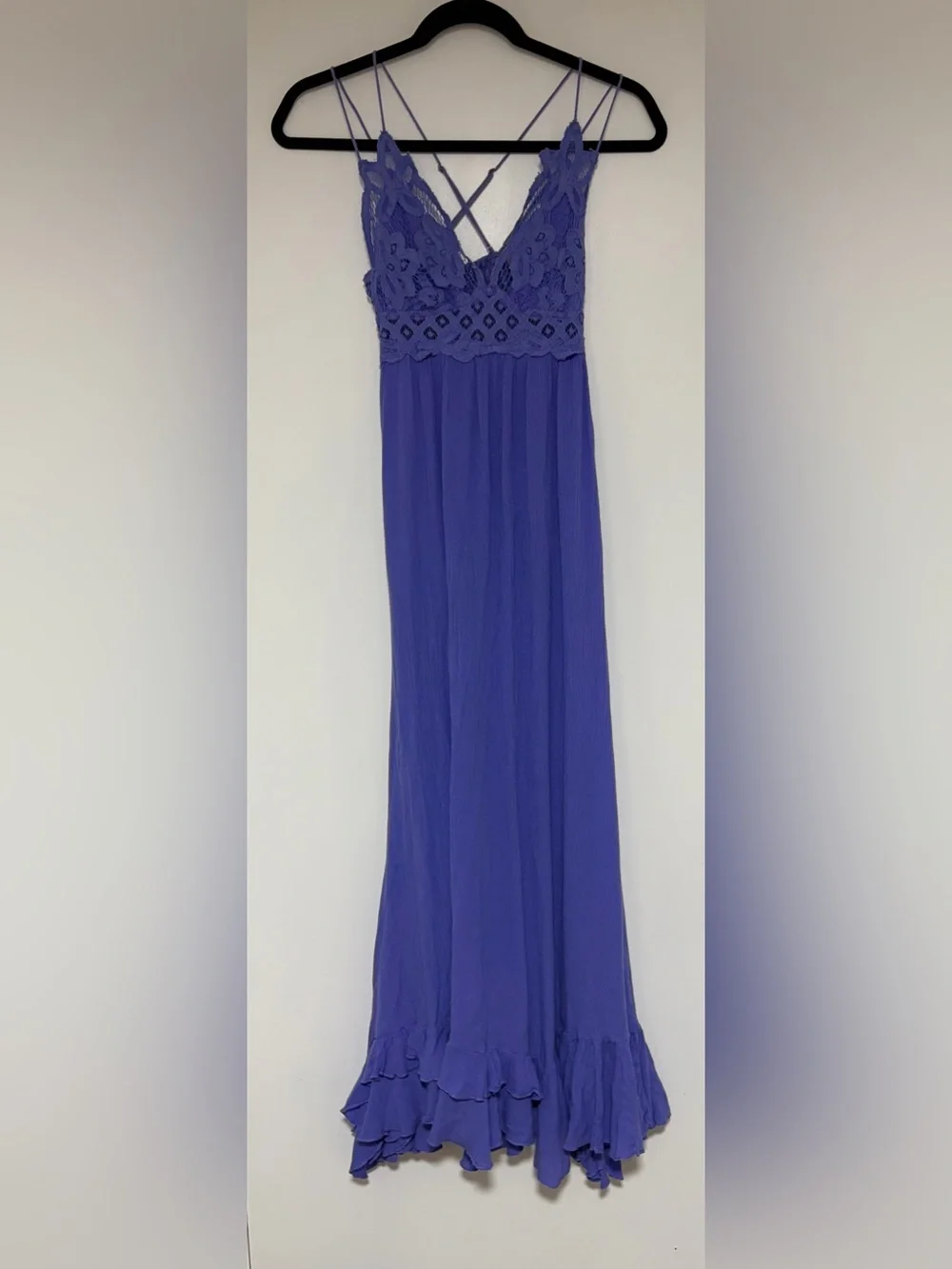 Free People Women’s Adella Purple Maxi Dress Size Small